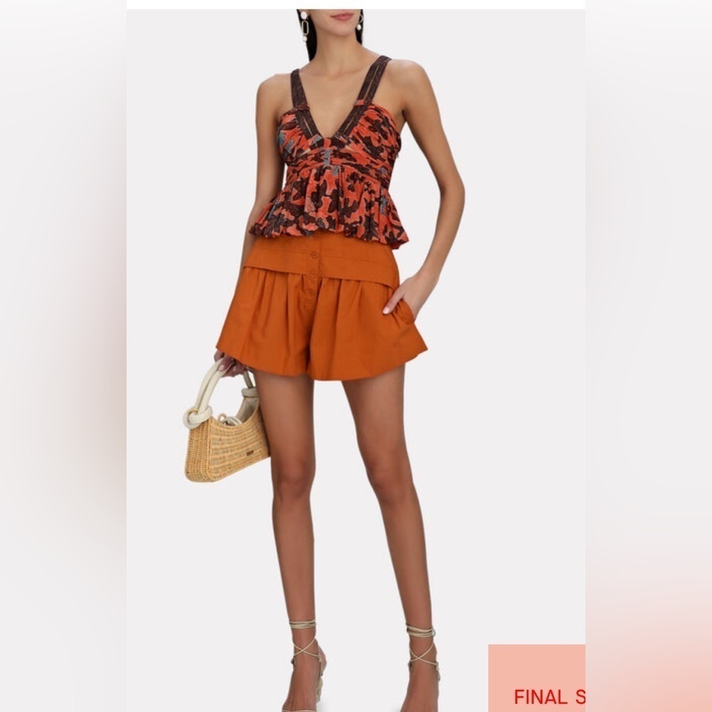 ULLA JOHNSON
Marleigh Layered Washed Poplin Shorts